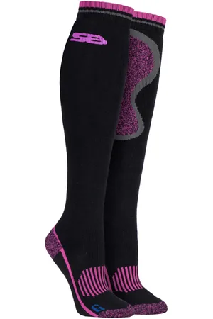 Storm Bloc Womens - Ladies Long Knee High Wool Cushioned Thermal Equestrian / Hiking Socks - SBGLS008CER - Wool (archived) - Size UK 4-8