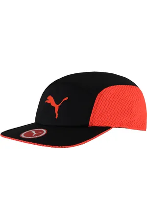 PUMA Mens Black Orange Disc Unisex Adults Fit Runner Cap 021019 03 - - One Size