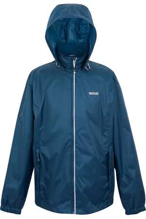 Regatta Mens Lyle IV Waterproof Hooded Jacket (Moonlight Denim/Tangerine Tango) - - Size Medium