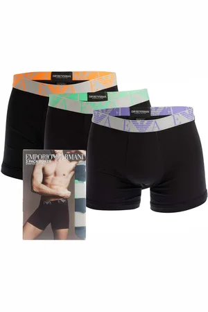 Emporio Armani Mens 3 Pack of Boxers in Cotton - Size Small