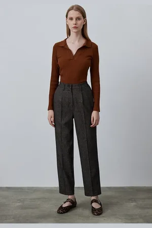 Gusto Womens Formal Pleated Trousers - - Size Medium