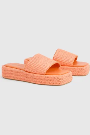 Boohoo Womens Woven Flatform Sliders - - Size UK 8