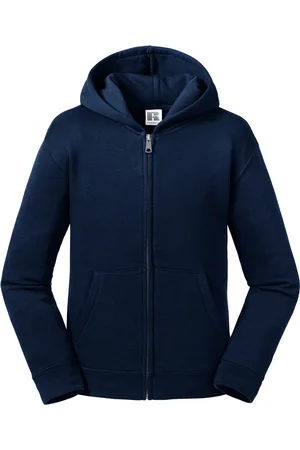 Russell Athletic Childrens Unisex Kids/Childrens Authentic Zip Hooded Sweatshirt (French Navy) - - Size 9-10Y