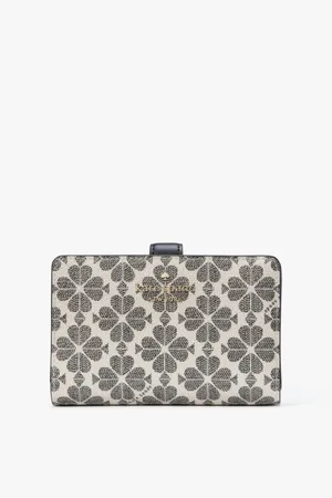 Kate Spade Womens Flower Pvc Medium Compact Bifold Wallet - - One Size