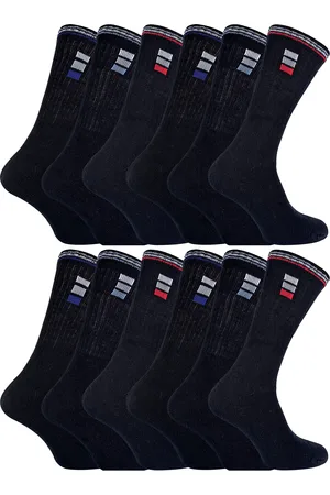 Sock Snob 12 Pairs Mens Cotton Sport Socks in White & - - Size UK 12-14