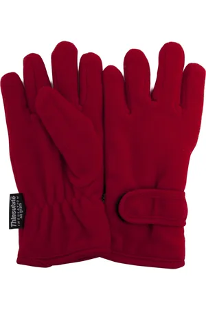 Floso Girls Childrens/Kids Plain Thermal Thinsulate Fleece Gloves (3M 40g) Nylon - Size 4-5Y