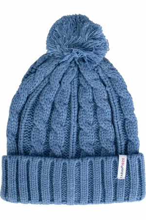 Farah Mens Accessories Rirola Knitted Hat in Denim - - One Size