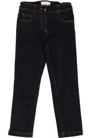 Fendi Childrens Unisex Kids Back Logo Print Jeans - Size 10Y