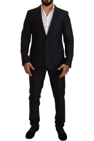Dolce & Gabbana Mens Pattern MARTINI SLIM FIT 2 Piece Suit material_wool1 - Size IT 48 (Mens)