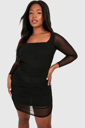 Boohoo Womens Plus Mesh Bodycon Dress - - Size 28 UK