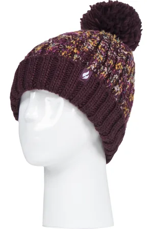 Heat Holders Womens - Ladies Thermal Winter Bobble Hat with Large Pom Pom - - One Size