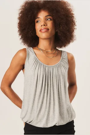 Gini London Womens Rouse Neck Oversized Sleeveless Top - viscose - Size Medium/Large