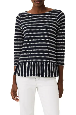 Phase Eight Womens Binky Textured Stripe Top - - Size 16 UK