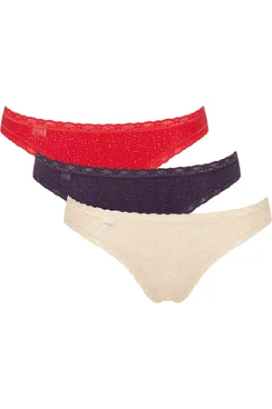 Sloggi Womens 24/7 Weekend Brazil 3 Pack Briefs - Polyamide - Size X-Small