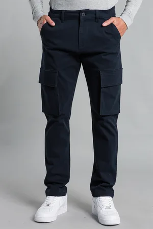 French Connection Mens Cotton Regular Fit Cargo-Style Trousers - Size X-Large