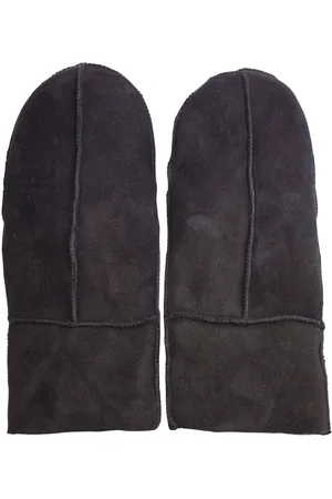 Infinity Unisex Womens Genuine Real Sheepskin Suede Mittens Warm Gloves - Size X-Large