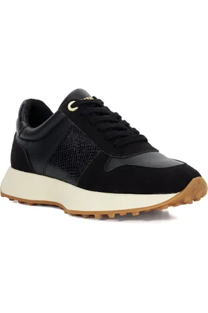 Dune Womens Ladies Embossing - Gold Detail Lace-Up Runner - - Size UK 3
