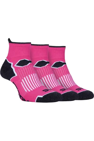 Storm Bloc Womens 3 Pack Ladies Short Ankle Running Sports Socks with Arch Support - - Size UK 4-6.5