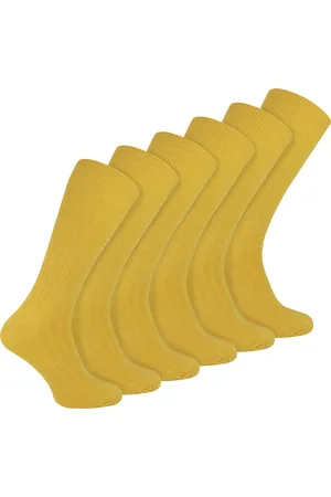 Sock Snob Mens Plain Coloured Cotton Rich Ribbed Dress Socks - - Size UK 6-11