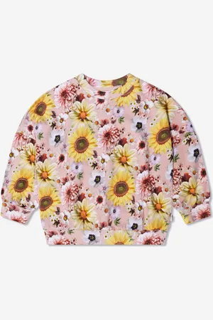 Molo Girls Floral Sweatshirt in - Size 3Y