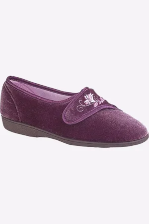 Sleepers Jolene MEMORY FOAM Slippers Womens - Velour - Size UK 5