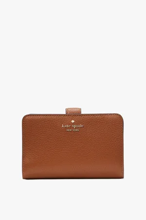 Kate Spade Womens Lena Pebbled Leather Medium Compact Bifold Wallet - - One Size