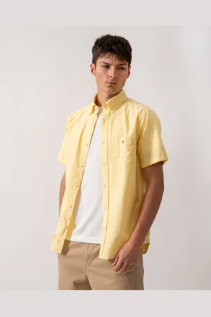 GANT Mens Regular Fit Short Sleeve Oxford Shirt - - Size Large