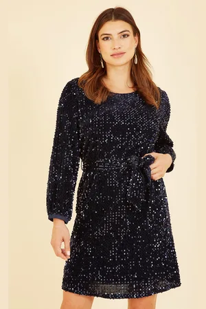 Mela Womens Sequin Smock Dress - Size 20 UK