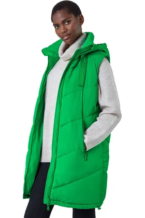 Roman Womens Quilted Hooded Gilet - - Size 10 UK