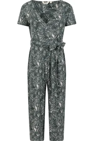 Mountain Warehouse Womens/Ladies Santorini Floral Wrap Jumpsuit ( Green) - Size 8 UK