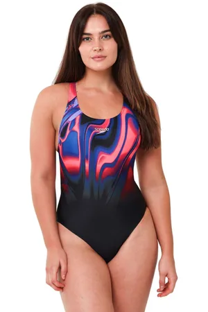Speedo Womens Placement Digital Powerback Swimsuit in - Size 10 UK