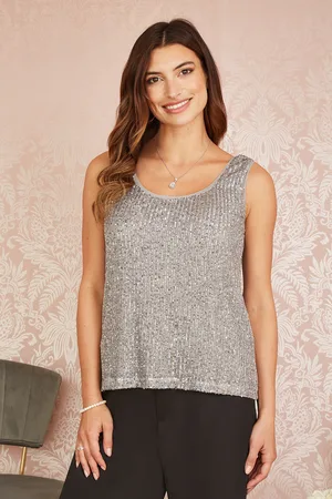 Yumi Womens Sequin Vest - Size 12 UK