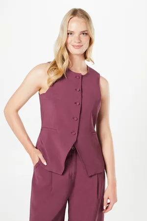 Oasis Womens High Neck Tailored Linen Waistcoat - viscose - Size 10 UK