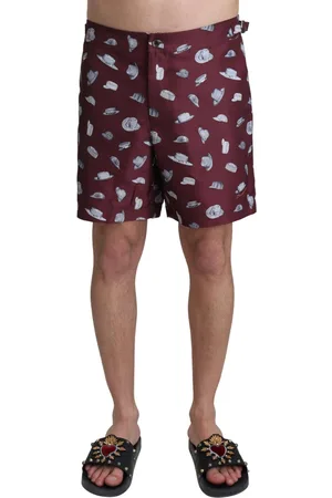 Dolce & Gabbana Mens Hats Print Beachwear Shorts Swimwear - - Size Small