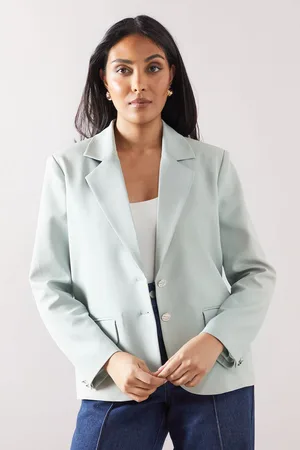 wallis Womens Petite Stripe Single Breasted Blazer - - Size 16 UK