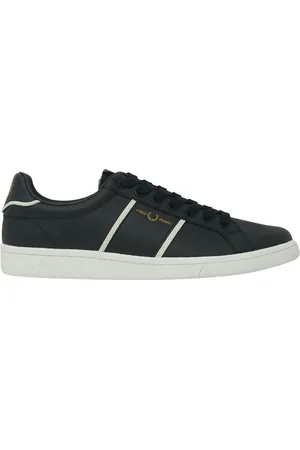 Fred Perry Debossed Branding Leather Mens Trainers - Size UK 3
