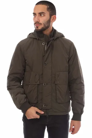 C.P. Company Mens Chrome-R Goggle Lens Bomber Jacket in Recycled Material - Size X-Small