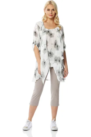 Roman Womens Crinkle Print Tunic - Viscose - Size 10 UK