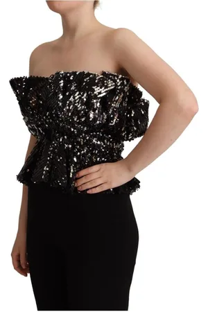 ANIYE BY WoMens Sequined Strapless Cocktail Blouse Top - Size EU 42 (Womens)