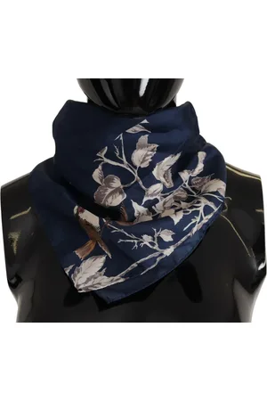Dolce & Gabbana Mens Floral Silk Handkerchief Scarf - - One Size