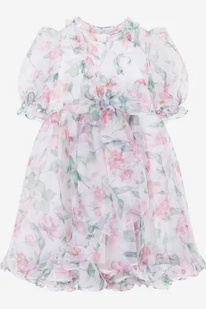 Mama Luma Girls Organza Ruffle Rose Dress in - Size 11-12Y