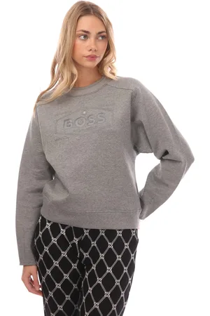 HUGO BOSS Womens Ebrande Sweatshirt in Cotton - Size 12 UK