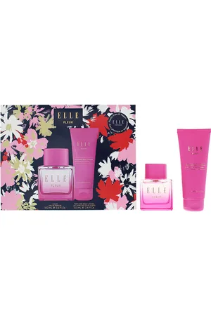 Elle Womens Fleur Eau De Parfum 100ml + Body Lotion Gift Set For Her - - One Size