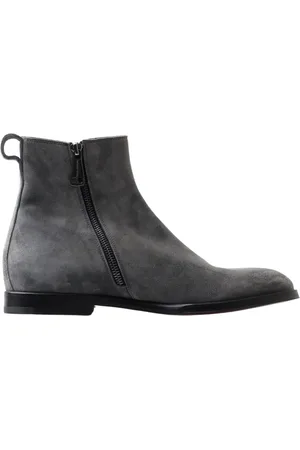Dolce & Gabbana Mens Exclusive Leather Chelsea Boots - Size EU 39