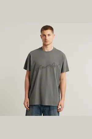 G-Star Mens G-Star RAW Flock G-Script Loose T-Shirt - Cotton - Size Medium