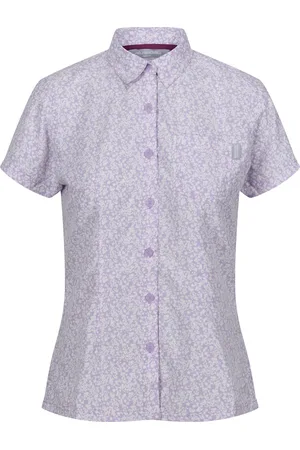 Regatta Womens/Ladies Mindano VIII Ditsy Print Short-Sleeved Shirt ( Frost) - Size 20 UK