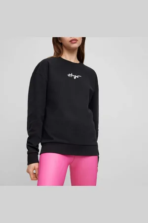 HUGO BOSS Womens Easy Crewneck Sweatshirt in Cotton - Size 6 UK