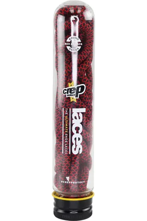 Crep Protect Unisex The Ultimate Flat Red/Black Shoe Laces - One Size