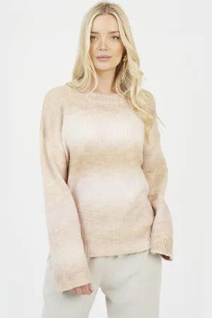 Brave Soul Womens Crew Neck Space Dye Knitted Jumper - Size X-Large