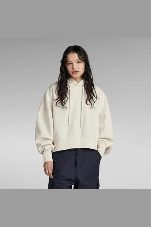 G-Star Womens G-Star RAW Oversized Cropped Hoodie - Cotton - Size Large